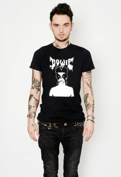 david bowie scary monsters t shirt Black Metal Bowie T-Shirt (Unisex), M