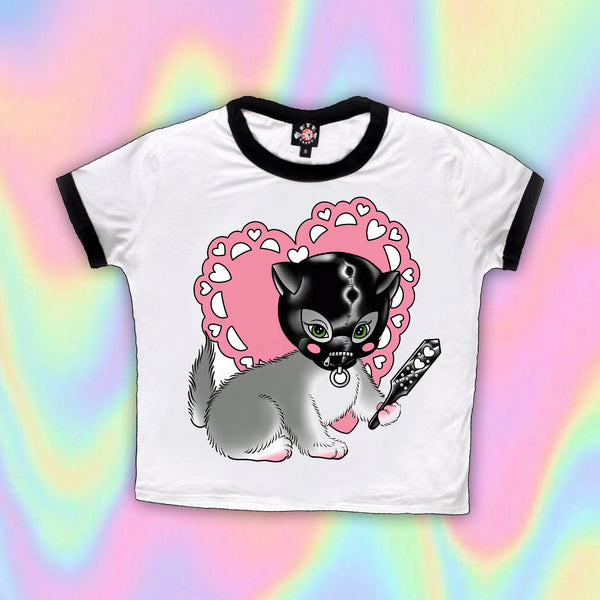 Kink Kitty Ringer Tee - Vera's Eyecandy