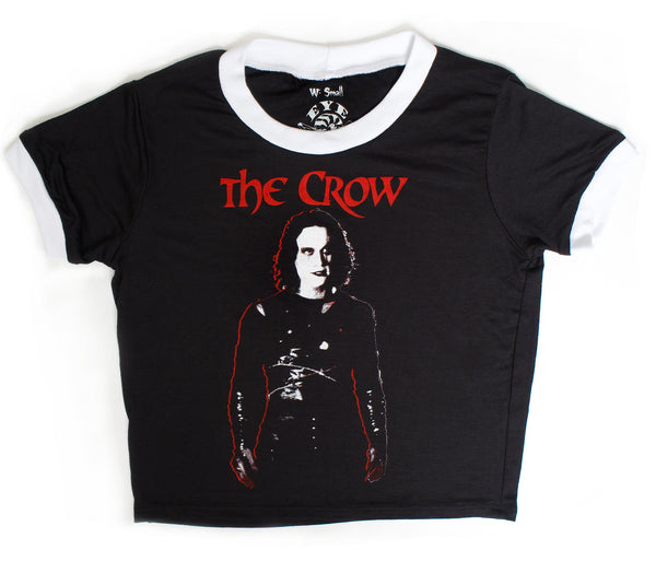 【KEYMISERY】Crow Key's Crop Ringer T-Shirt リンガー Tシャツ Star Ringer T-Shirt - Indie, Punk, 70s, 00s, Retro, Various