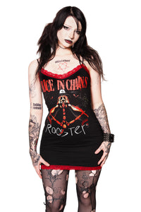 Alice In Chains Red Lace Strap Dress