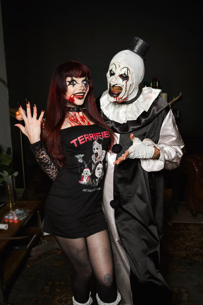 Terrifier Off- Shoulder Lace Dress