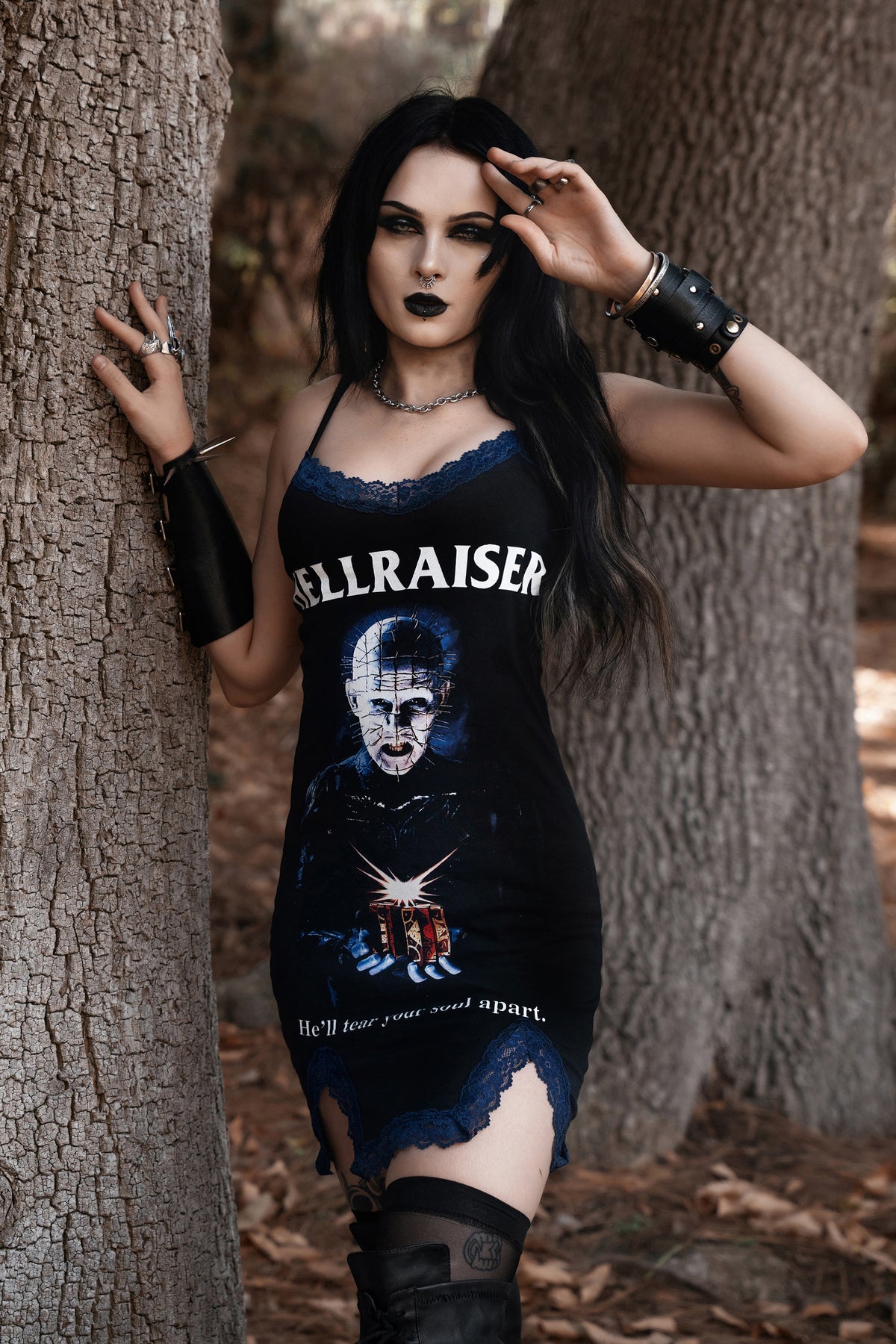 Tear Your Soul Slit Lace Dress