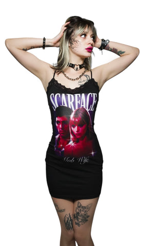 Scarface Lace Strap Dress