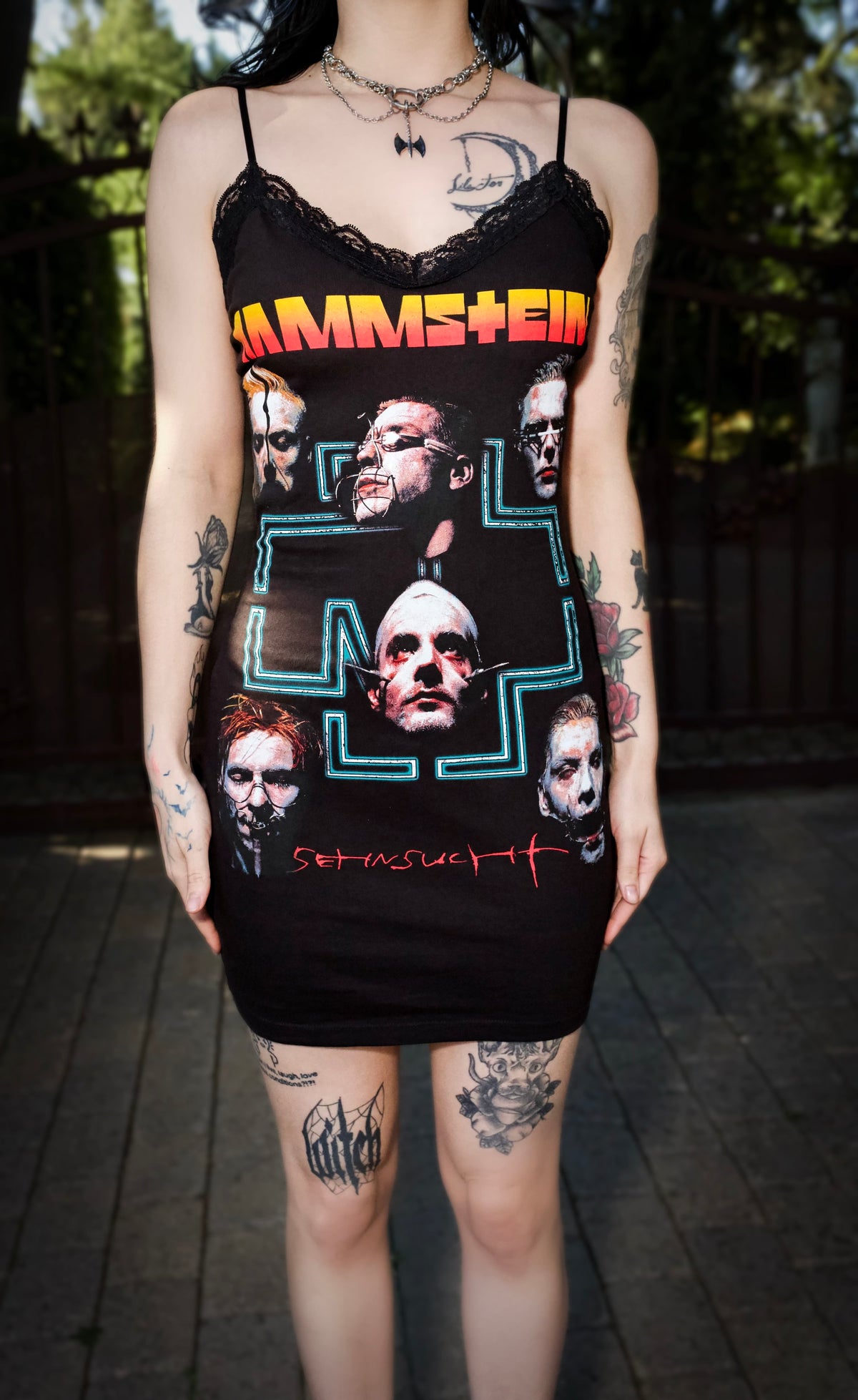 Rammstein Lace Strap Dress