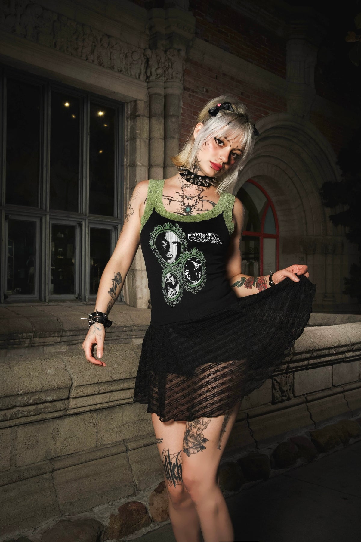 Peter Steele Lace Ribbed Tank (Frames)