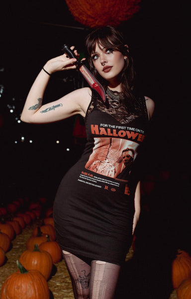 Halloween High-Neckline Lace Dress