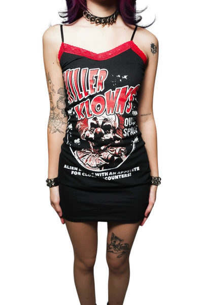 Killer Klowns from Outer Space Red Lace Strap Dress