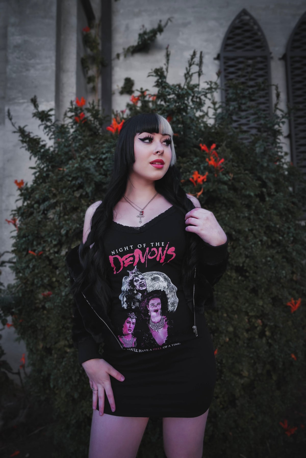 Night of the Demons Lace Strap Dress