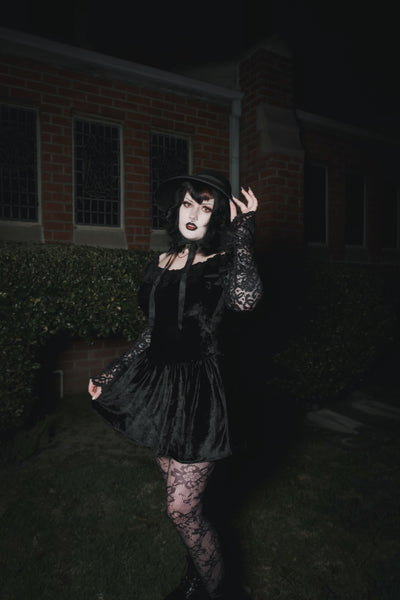 Black Widow Velvet Dress