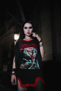 Cannibal Corpse Slit Red Lace Dress