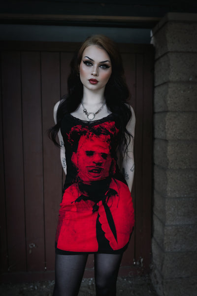 Leatherface Texas Chainsaw Massacre Lace Strap Dress