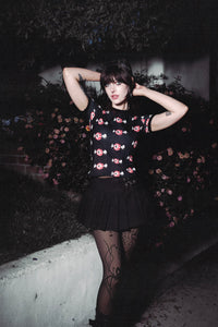 Eyecandy Print Ringer Tee