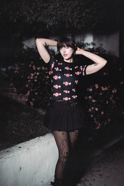 Eyecandy Print Ringer Tee