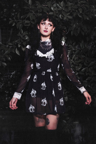 Kewpie Metal Print Victorian Lace Dress