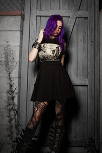 Jeepers Creepers Fishnet Baby Doll Dress