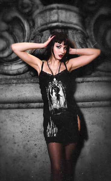 Rozz - Christian Death Mini Slip Dress