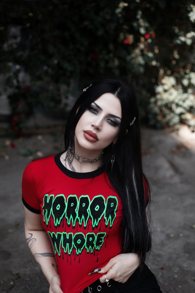 Horror Whore Ringer Tee