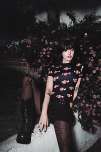 Eyecandy Print Ringer Tee