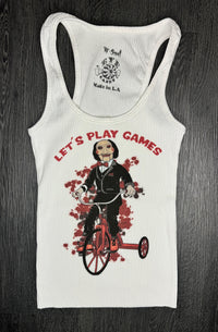 Let's Play Games Ribbed Tank Top