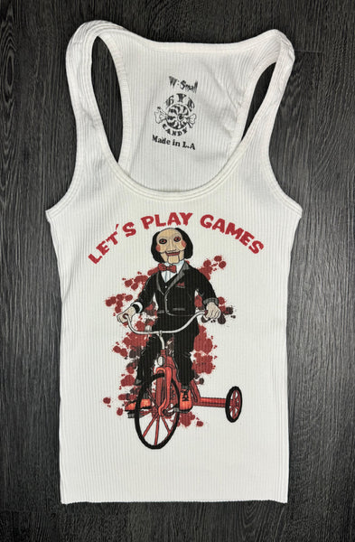 Let's Play Games Ribbed Tank Top