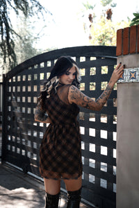 Sweetheart Plaid Mini Dress