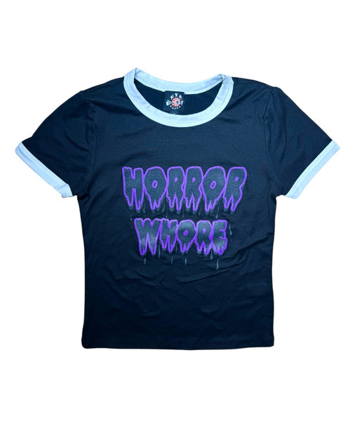 Horror Whore Ringer Tee (Black)