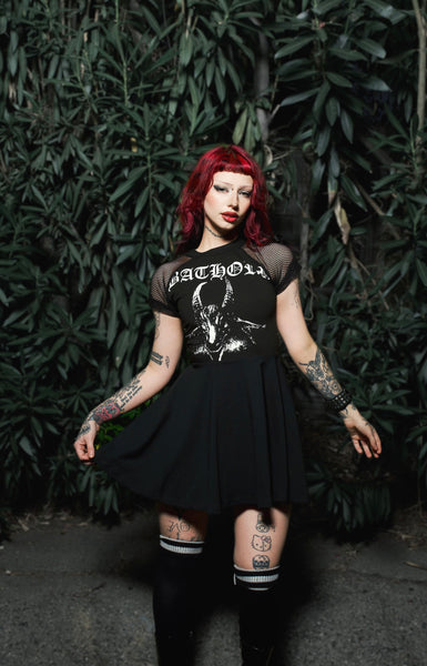 Bathory Fishnet Baby Doll Dress