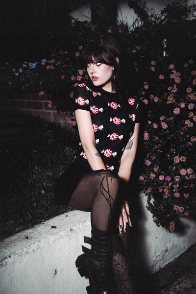 Eyecandy Print Ringer Tee