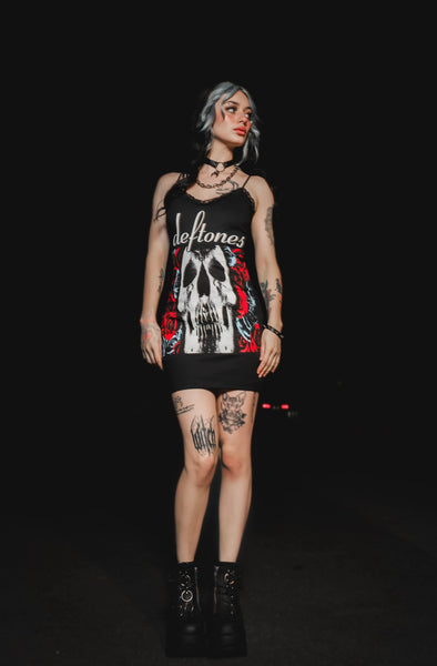 Deftones Lace Strap Dress