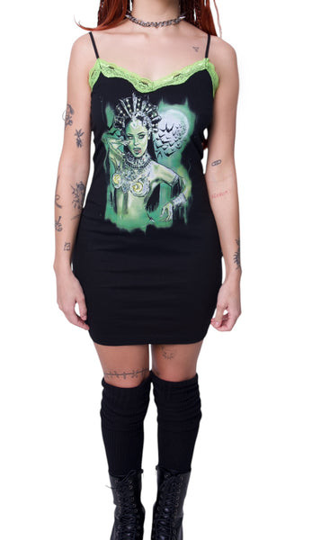 Queen Akasha Lace Strap Dress