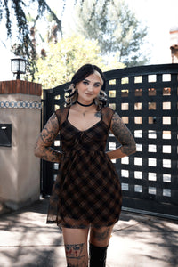 Sweetheart Plaid Mini Dress