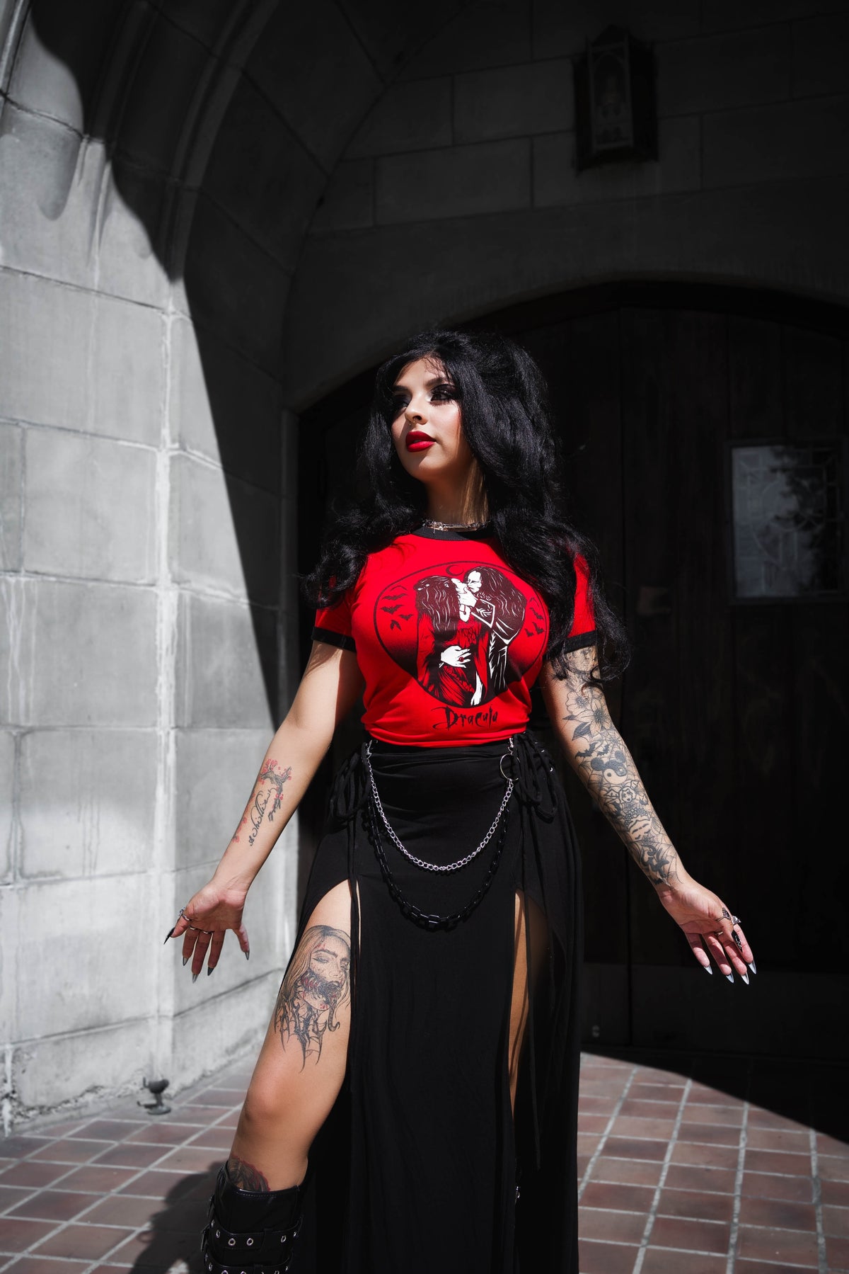 Dracula KISS Ringer Tee