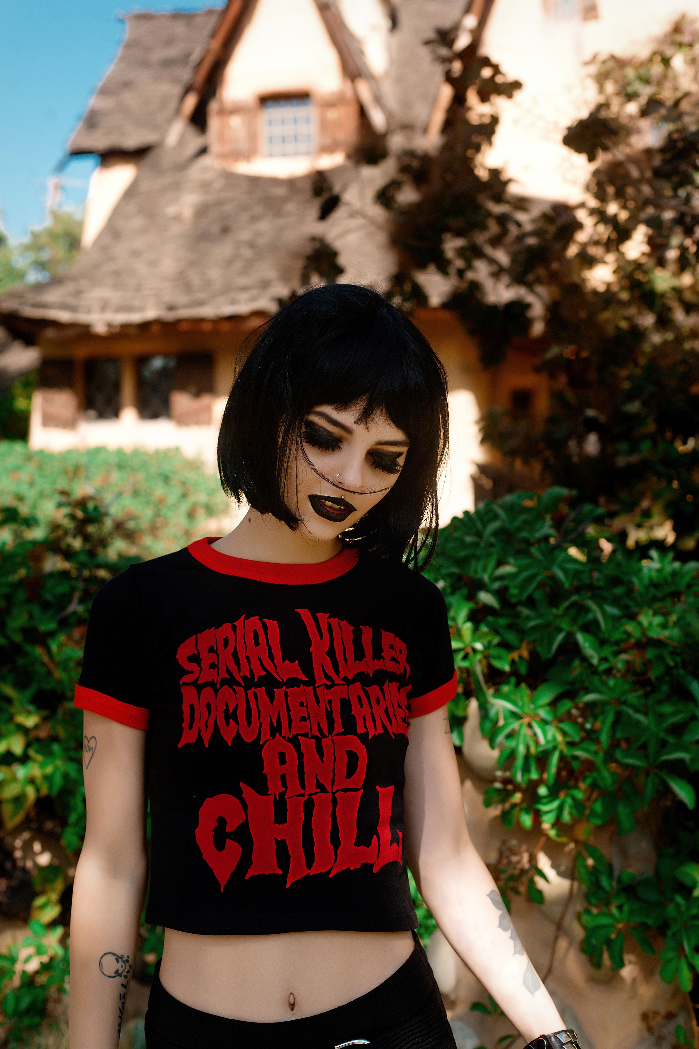 Serial Killer Doc And Chill Ringer Tee - Vera's Eyecandy