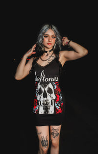 Deftones Lace Strap Dress