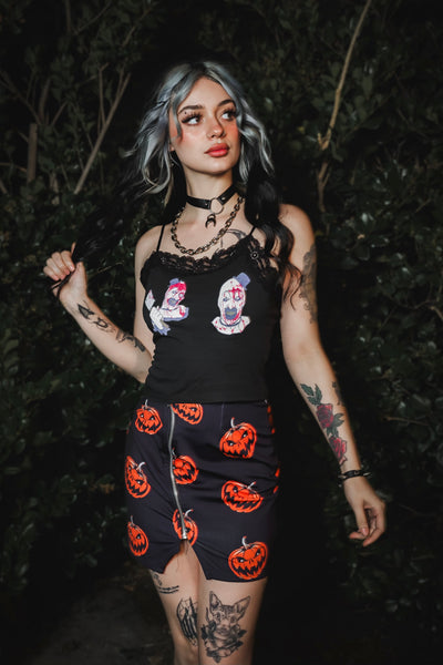 Art Cropped Lace Tank