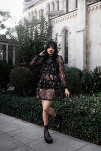 Flower for you Print (Washed out) Victorian Lace Dress