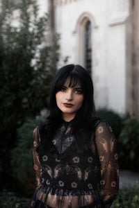 Flower for you Print (Washed out) Victorian Lace Dress