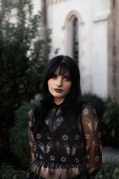 Flower for you Print (Washed out) Victorian Lace Dress