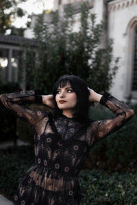 Flower for you Print (Washed out) Victorian Lace Dress