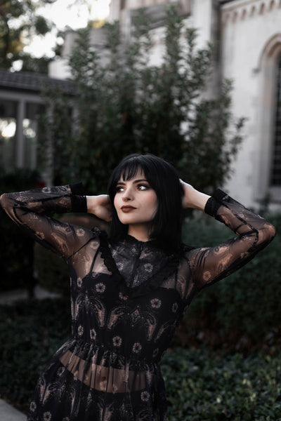 Flower for you Print (Washed out) Victorian Lace Dress