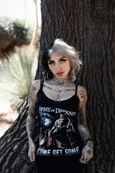 Army of Darkness Lace Strap Dress