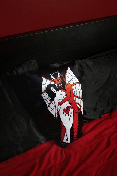 Devil Girl (Velvet) Throw Pillow
