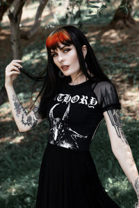 Bathory Fishnet Baby Doll Dress