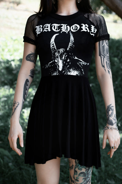 Bathory Fishnet Baby Doll Dress