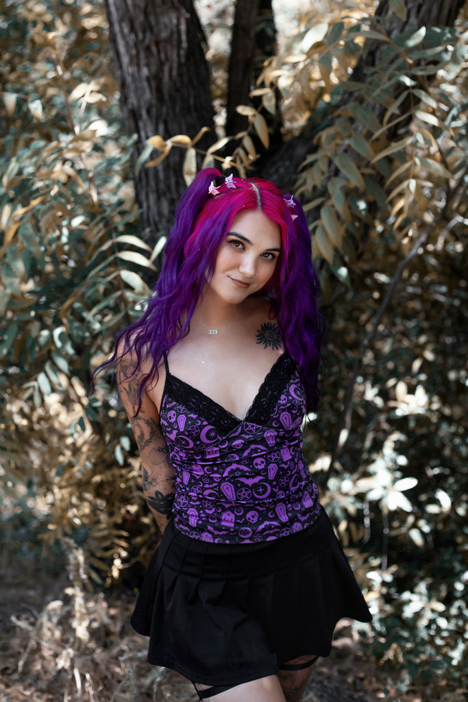 Witchy Lace Trim Cami - Vera's Eyecandy