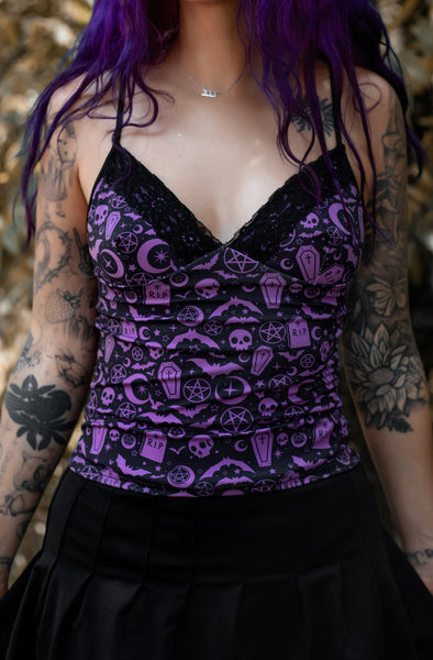 Witchy Lace Trim Cami