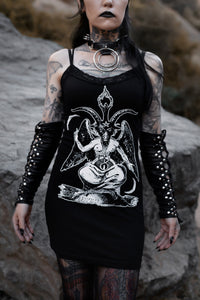 Baphomet Lace Strap Dress