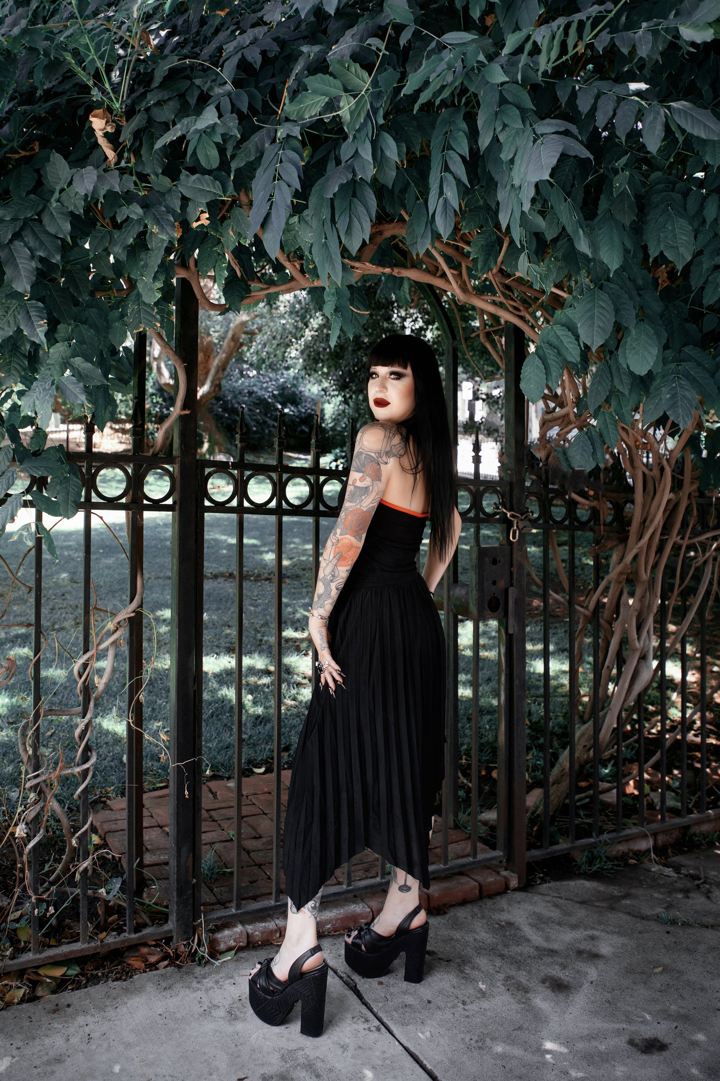 High waisted pleated skirt 04 shop
