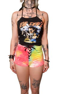 Tie-Dye Lace Up Shorts