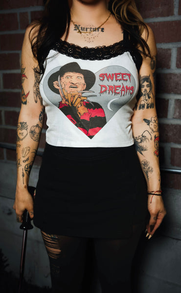 Sweet Dreams Cropped Lace Tank